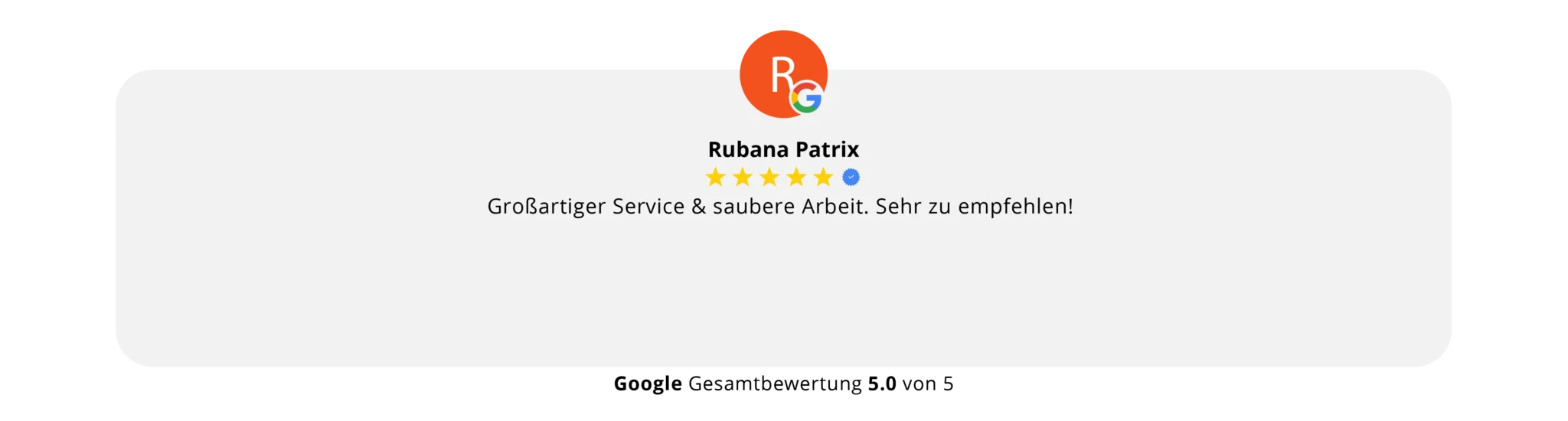 Bewertung Nummer 4 eines Kunden